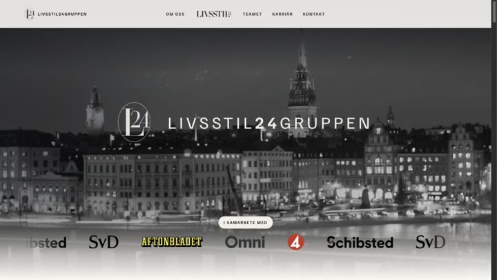 Livsstil24Gruppens publicerade webbplats