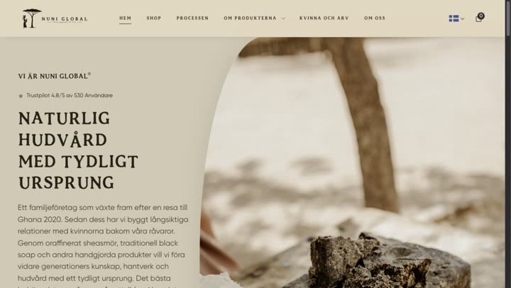 Nuni Globals publicerade e-handel
